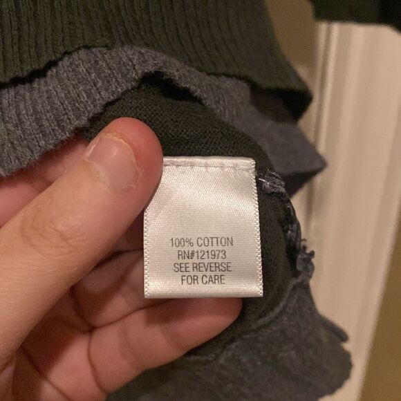 Simply Vera Wang Women's Two-Tone 3/4th Sleeve Cotton Top Size Medium NWOT - Picture 5 of 8